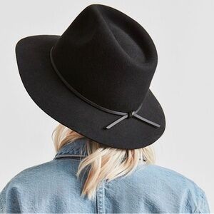 BRIXTON CLASSIC WESLEY WOOL FEDORA HAT UNISEX Black L